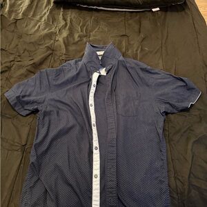 Men's Navy Blue Short Sleeve Shirt